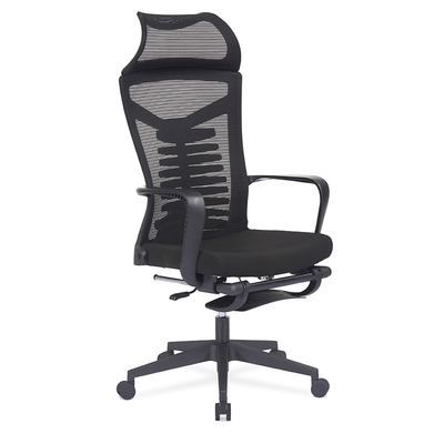 90MM Swivel Mesh Office Chair / Nylon Castor High Back Chair With Lumbar Support