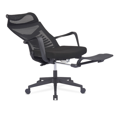 90MM Swivel Mesh Office Chair / Nylon Castor High Back Chair With Lumbar Support