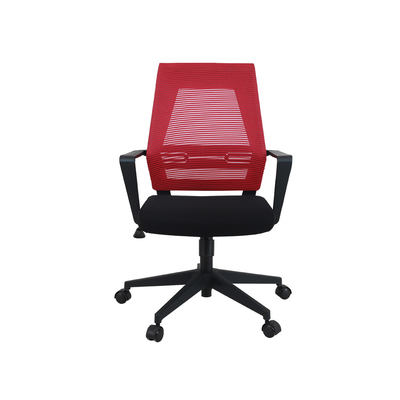 Ergo Smooth Lumbar Support Chair Black Red High Back Mesh Office Chair With Nylon Base