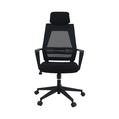 Ergo Smooth Lumbar Support Chair Black Red High Back Mesh Office Chair With Nylon Base