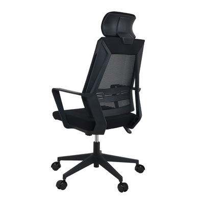 Ergo Smooth Lumbar Support Chair Black Red High Back Mesh Office Chair With Nylon Base