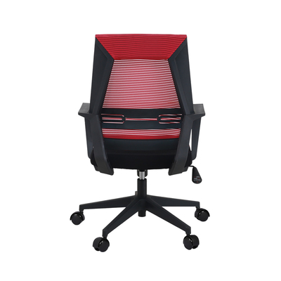 Ergo Smooth Lumbar Support Chair Black Red High Back Mesh Office Chair With Nylon Base